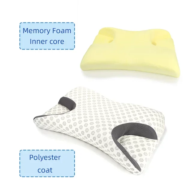 Ergonomic CPAP Pillow Memory Foam Contour Support for Sleep Apnea Mask Comfort and Pressure Relief