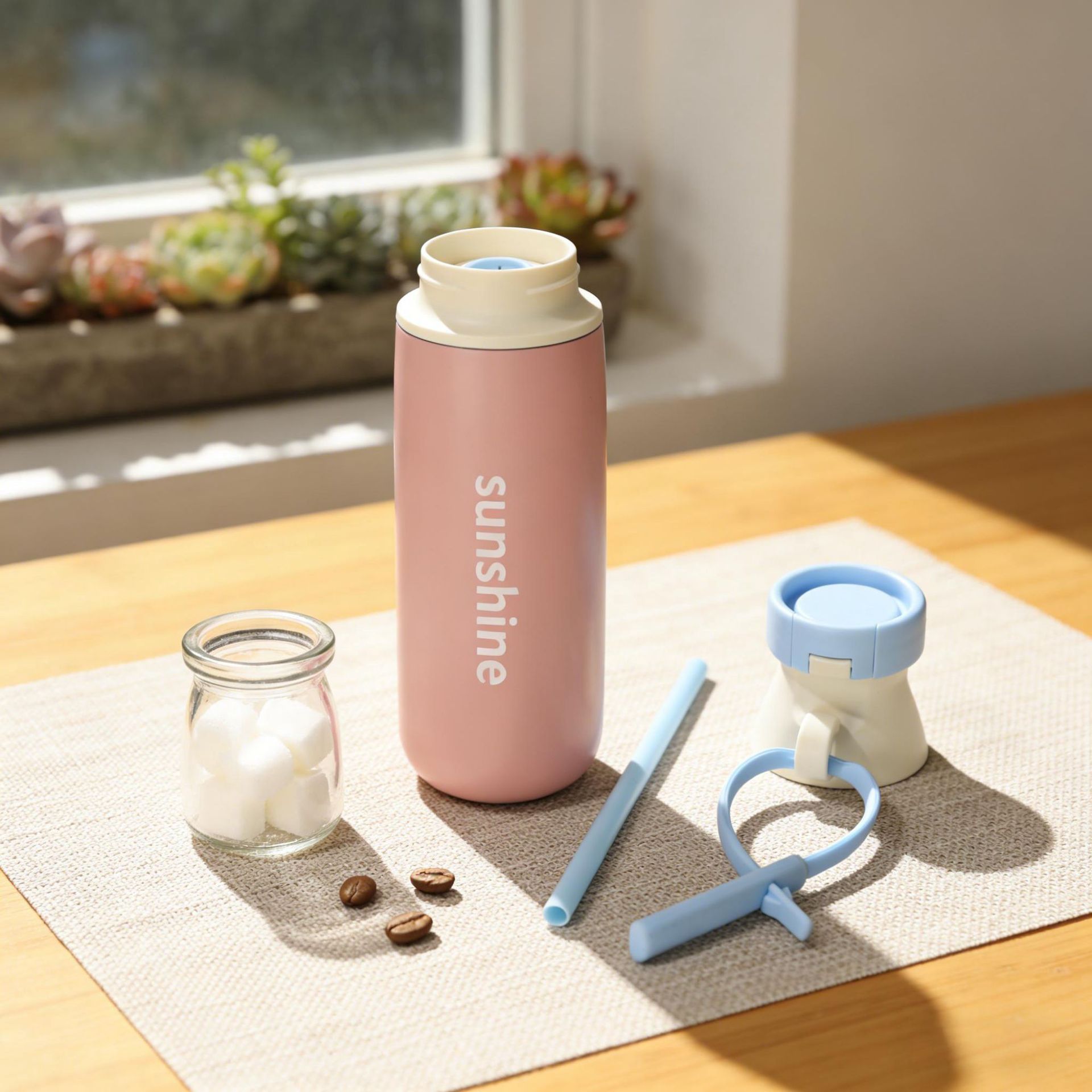 Large Capacity Stainless Steel Insulated Cup with Straw Multi functional Gift Milk Bottle & Water Cup