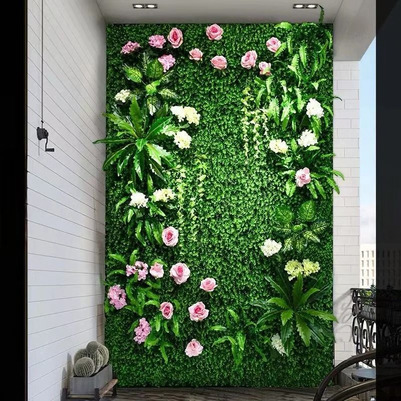 Verdant Monolith Panel | Large Artificial Moss & Grass Turf | Executive Event & Modern Vertical Sanctuary Decor