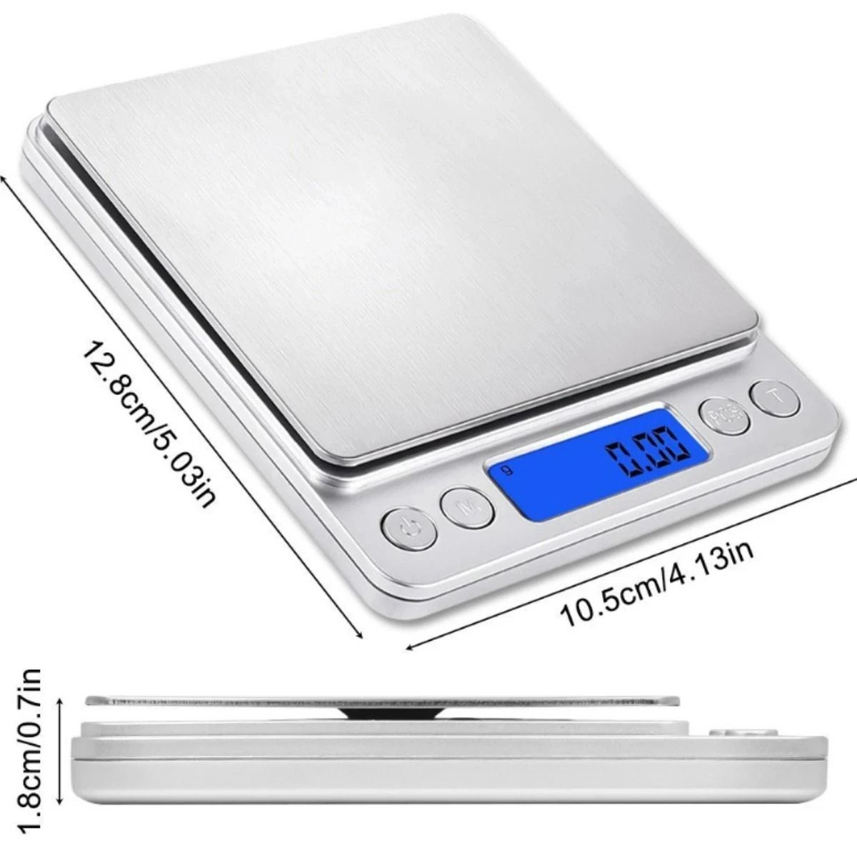 Digital Kitchen Scale 500g 0.01g Small Jewelry Scale with LCD and Tare