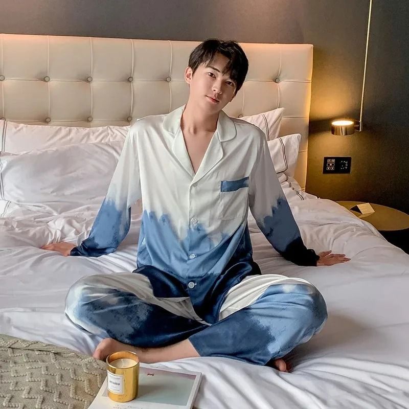 Midnight Silk Luxe Satin Couples Sleepwear