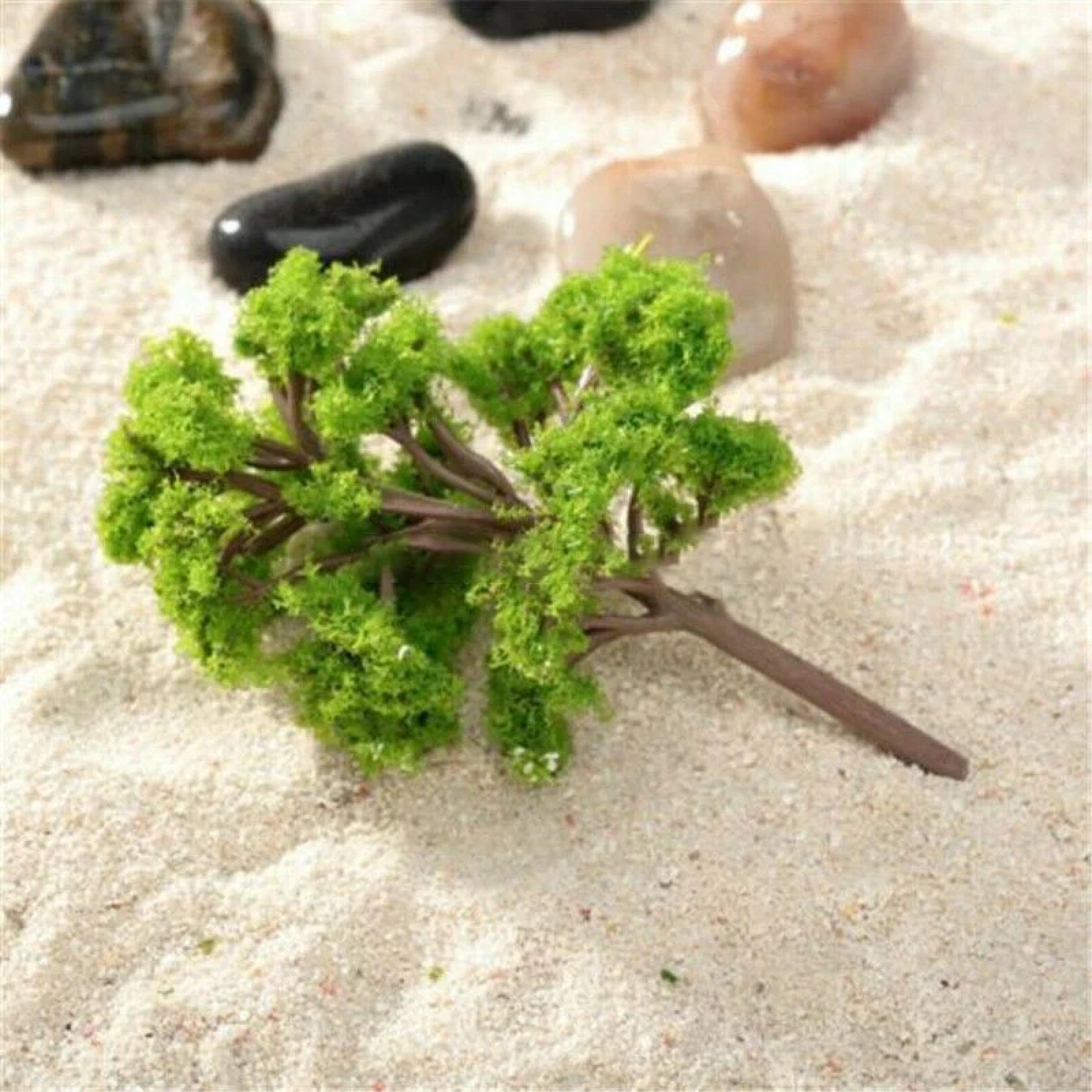 Miniature Model Trees Set 10pcs Railroad Scenery Trees for Diorama and Landscape Decor
