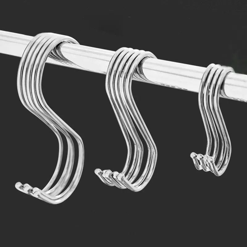 Stainless Steel S Hooks for Kitchen, Butcher Shop, and Home Organization