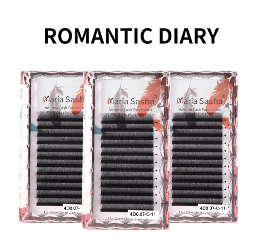 MARIA 4D W Shaped Beam Lash Extensions Easy Fan Russian Volume Clusters