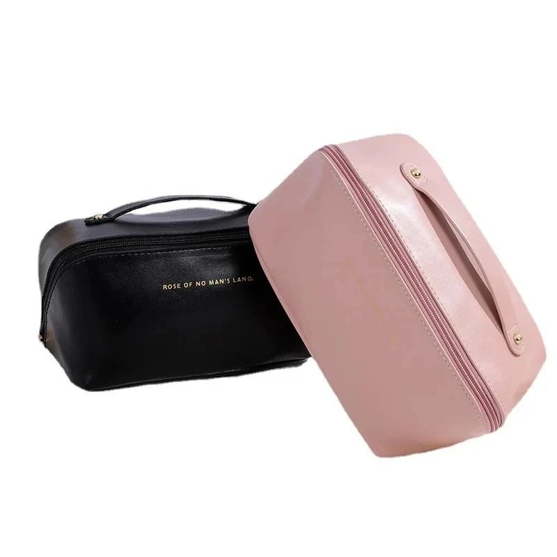 Mens Business PU Leather Travel Toiletry Bag