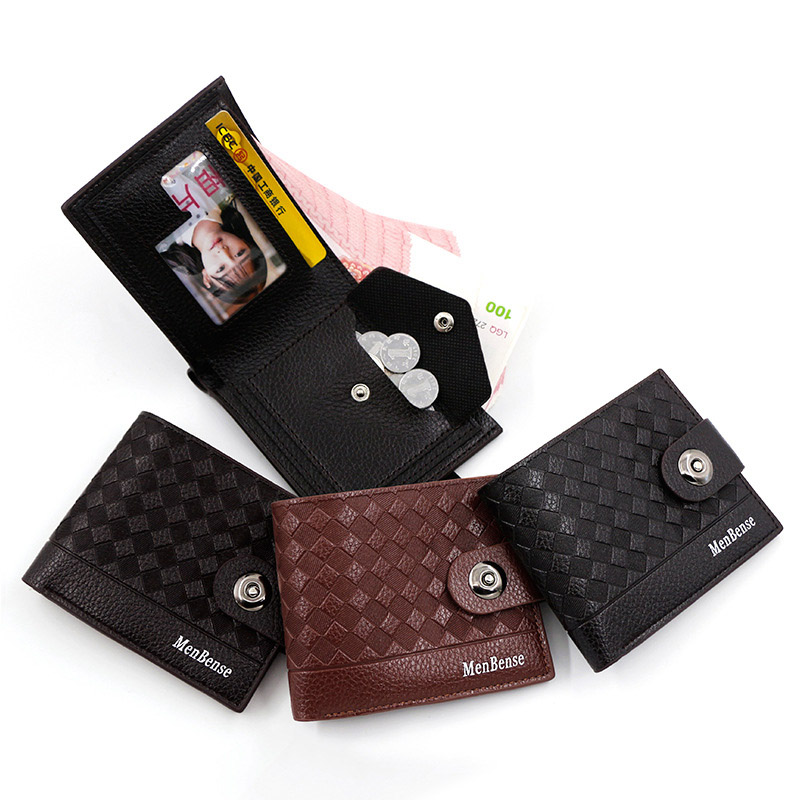 Slim PU Leather Mens Wallet with Magnetic Closure Large Capacity & Minimalist Design