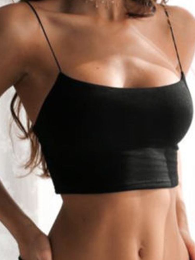 Sexy Tank Top, Black Halter Crop Top, Women Summer Camis, Backless Camisole, Casual Tube Top, Sleeveless Cropped Vest