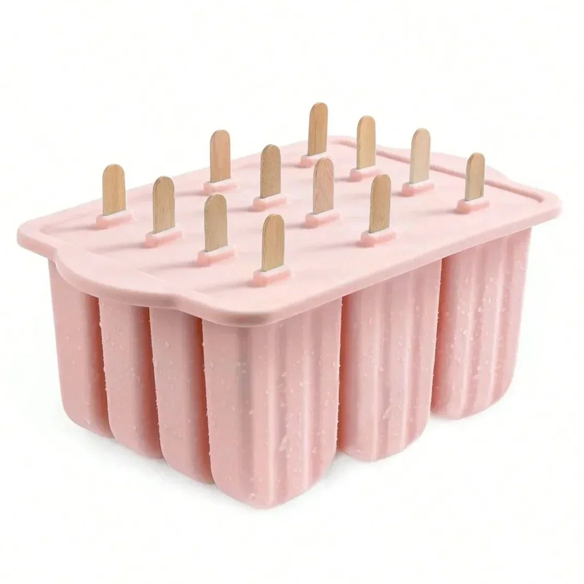 Reusable Silicone Popsicle Molds with Wooden Sticks