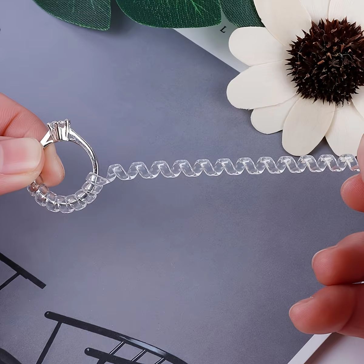 ClearFit Silicone Ring Size Adjuster – 4-Piece Transparent Ring Resizer Set for Loose Rings