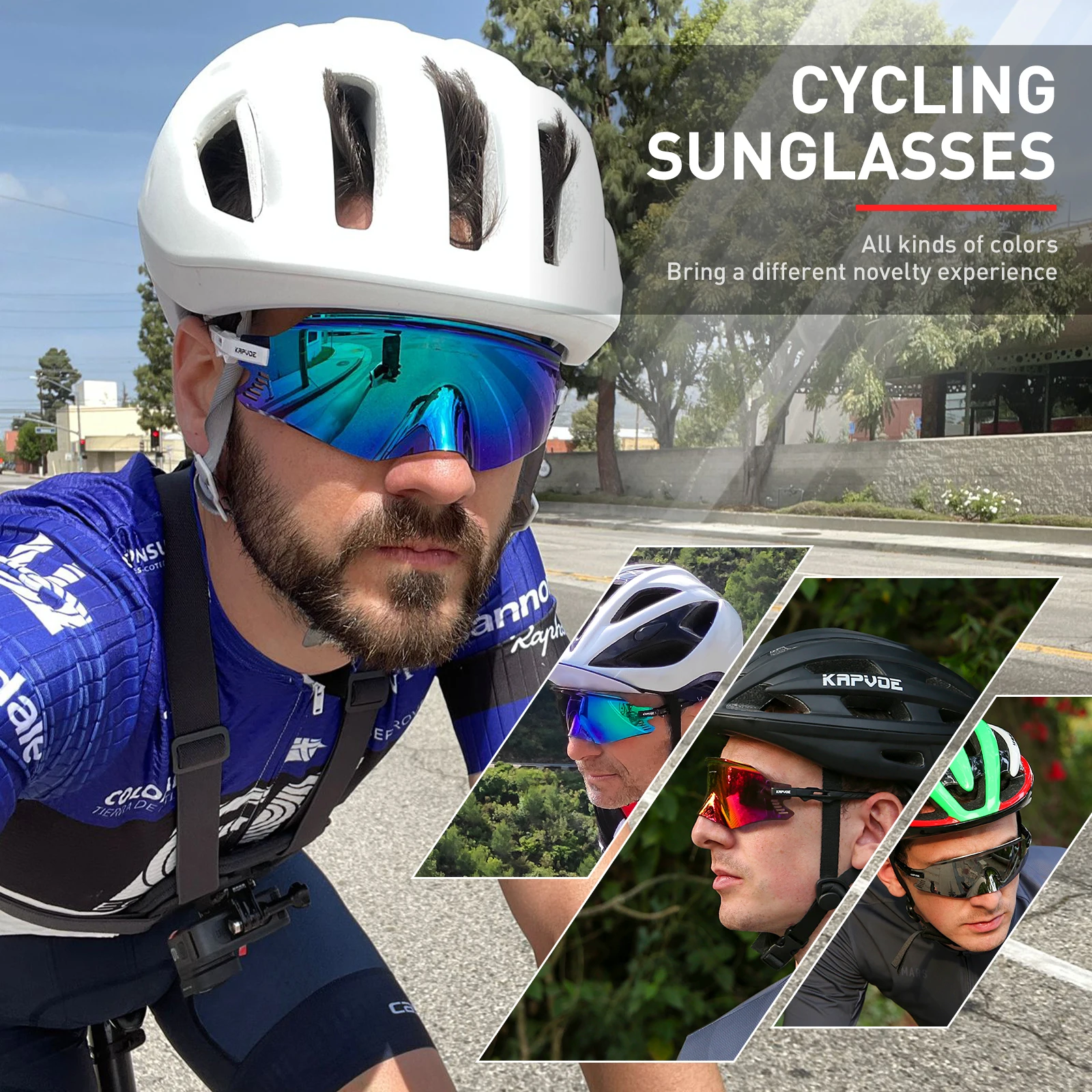 Cycling Sunglasses Lightweight Road Bike Eyewear for Outdoor Sports