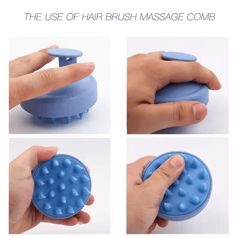 Silicone Shampoo Brush Head Scalp Massage Comb Hair Washing Comb Body Massage Brush Bath Shower Brush Salon Hairdressin