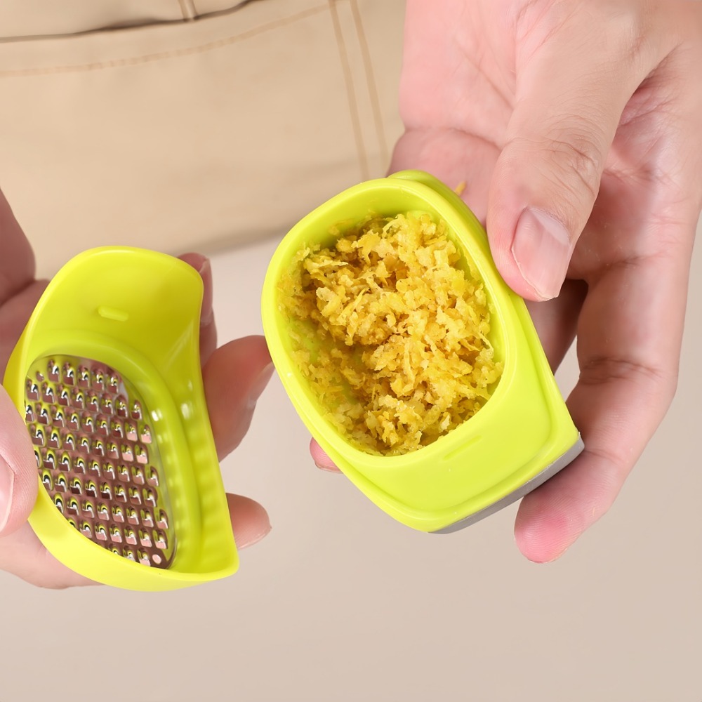Stainless Steel Garlic Press Rocker Easy Clean Garlic Mincer for Ginger and Herbs