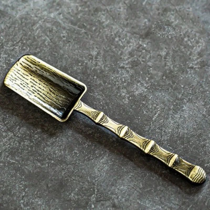 CloudElegance Alloy Tea Spoon – Retro Auspicious Cloud Kung Fu Tea Shovel Tool