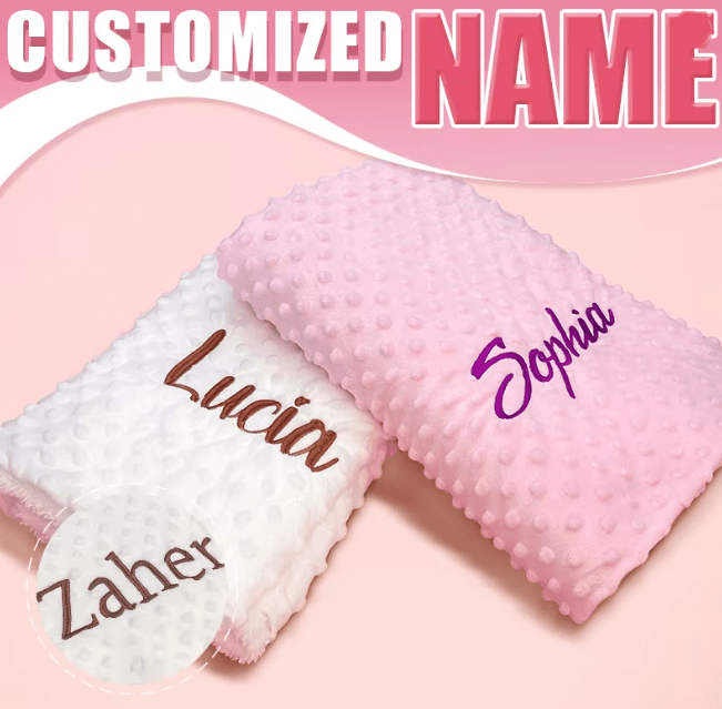 NameNest Personalized Baby Blanket Custom Newborn Name Swaddle