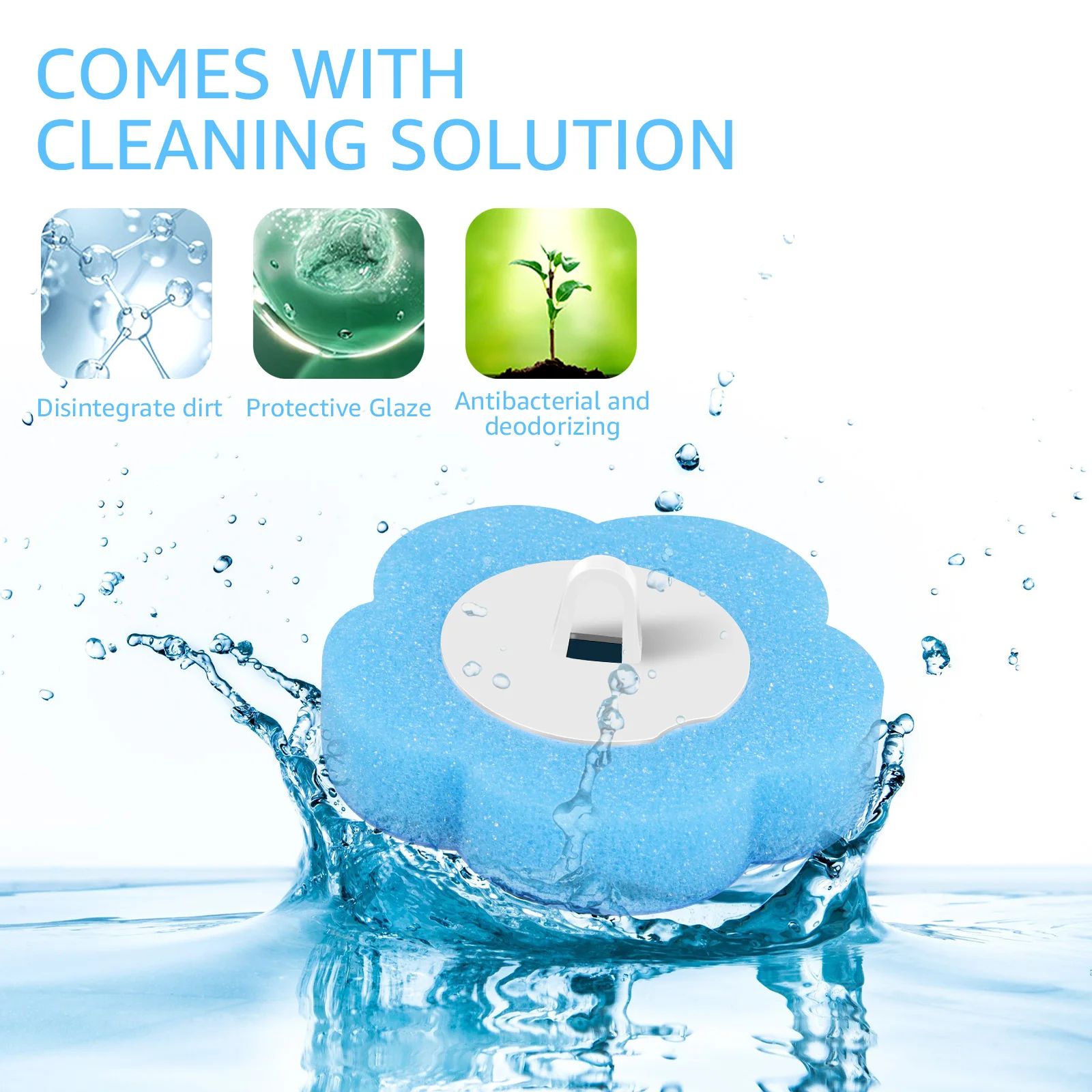 Disposable Toilet Brush Toilet Cleaning Wand Kit with 18/36 Toilet Brush Replacement Heads and Long Handle