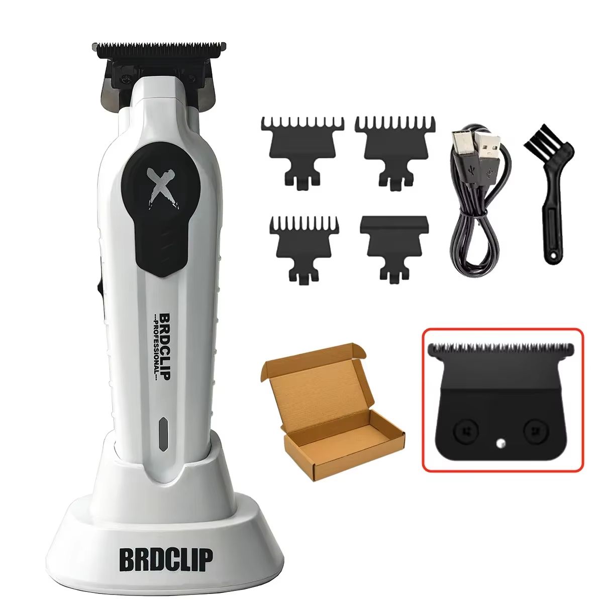 BRDCLIP FA1T Professional Hair Trimmer – Precision Electric Clipper with Carving Blade, Gradient Finish & Charging Stand