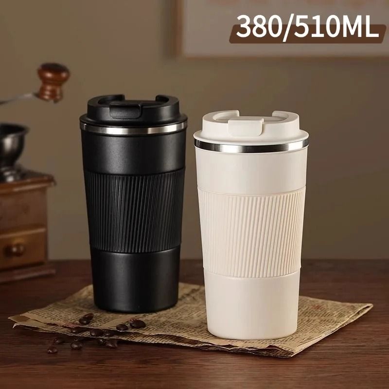 304 Stainless Steel Vacuum Insulated Water Bottle Anti Slip Coffee Thermal Mug Portable Office Gift Set