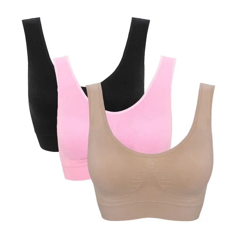 Seamless Push-Up Bra Set with Removable Pads Wireless Fitness Body Shaping Bra