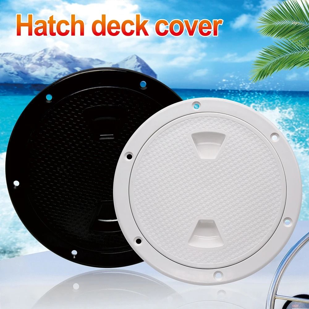 ABS Round Deck Hatch Cover Non Slip Screw Out Inspection Plate for Marine and RV