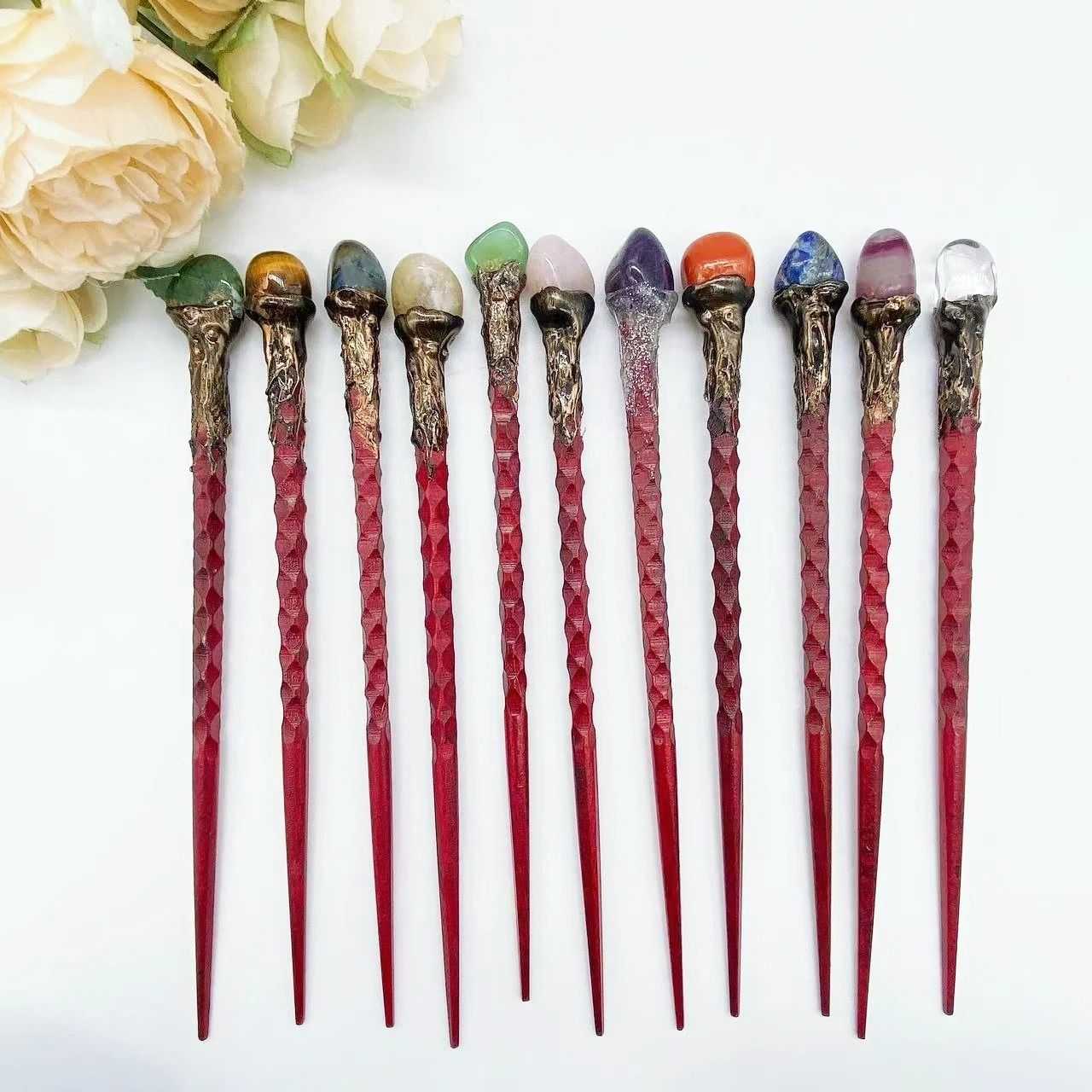 Architectural Healing Crystal Scepter Wand