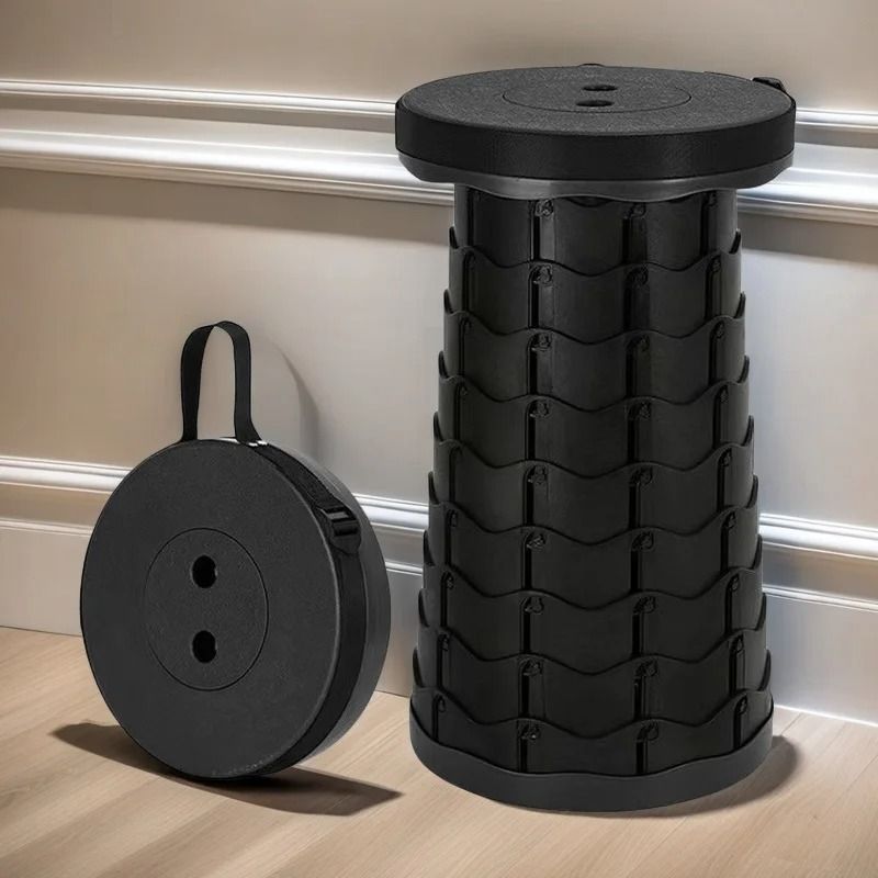 Portable Telescopic Folding Stool With Adjustable Height
