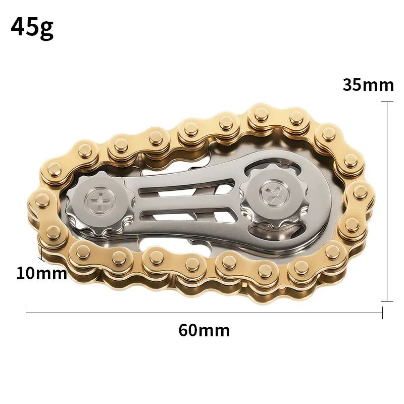 Metal Bike Gear Fidget Toy – Chain Sprocket Anxiety Relief Toy for Focus & Sensory Play