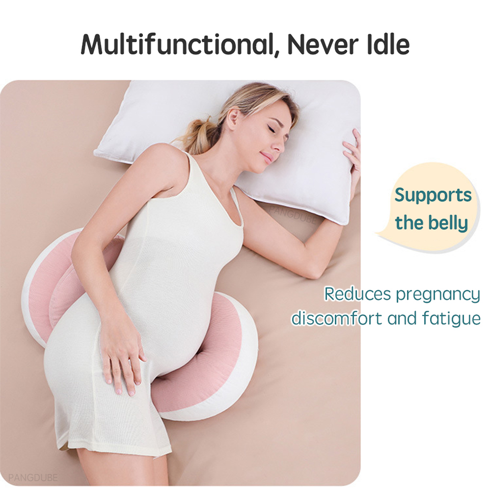 Cotton Waist Support Pillow for Pregnant Women, Pregnancy Body Pillow with Free Auxiliary Pillow