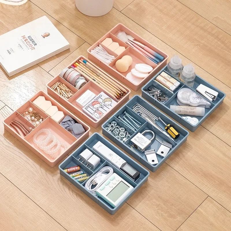 Adjustable Drawer Makeup Storage Box Desktop Cosmetic Organizer with Dividers