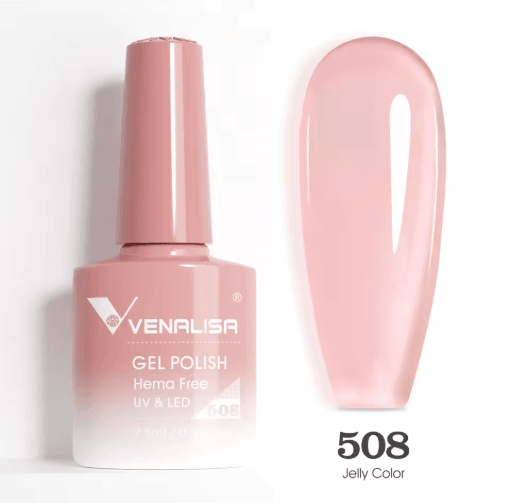 Venalisa HEMA and TPO Free Glitter Gel Nail Polish Jelly Pink Nude Collection