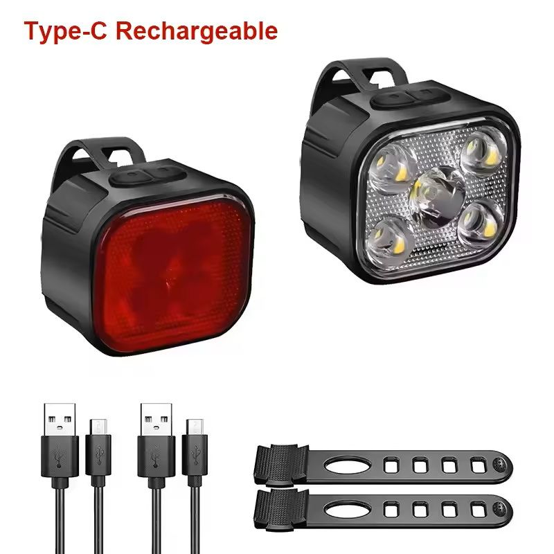 Bike Light Set USB Rechargeable Front and Rear LED Cycling Lights