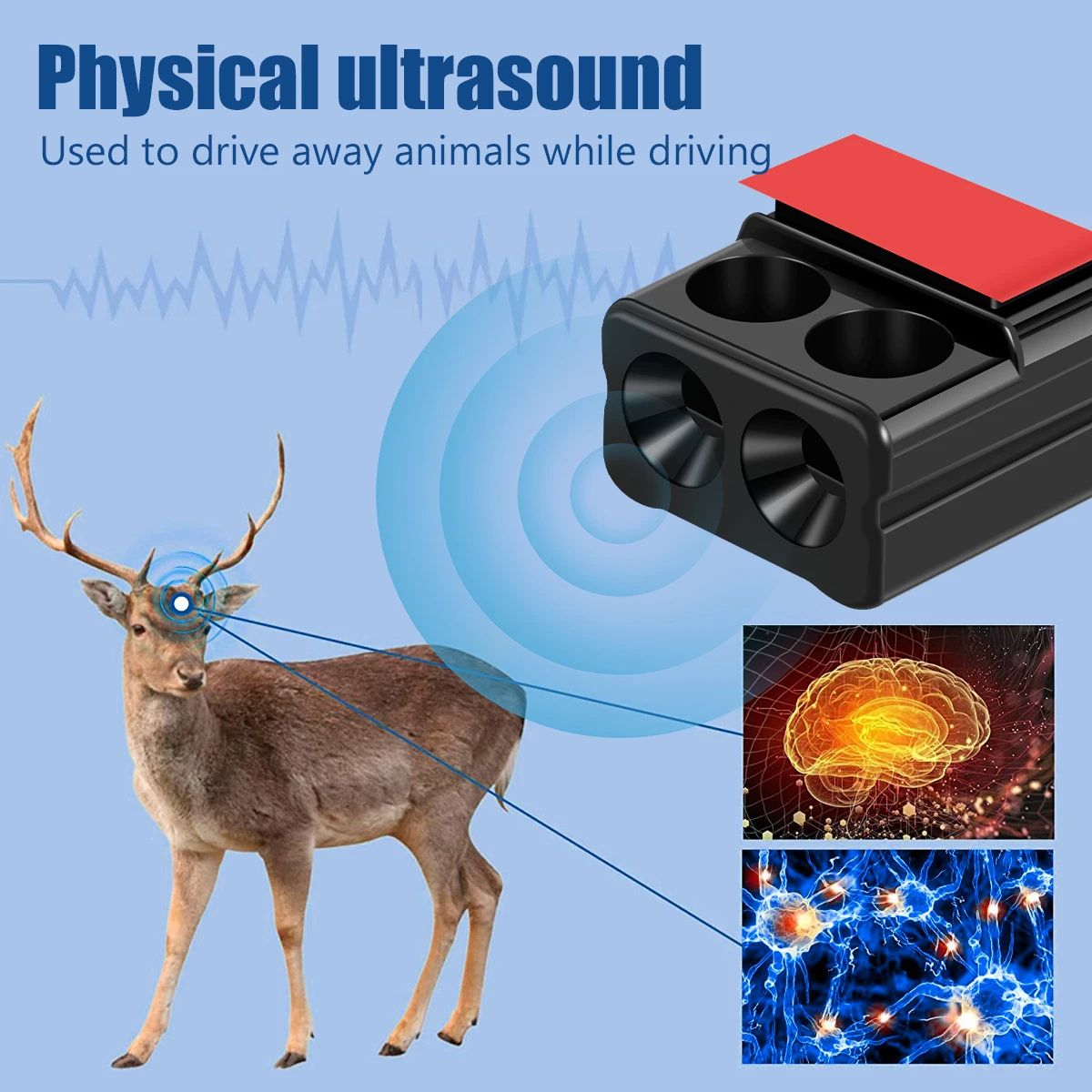 4 Pack Ultrasonic Deer Whistle Car Animal Repellent Safety Device Waterproof