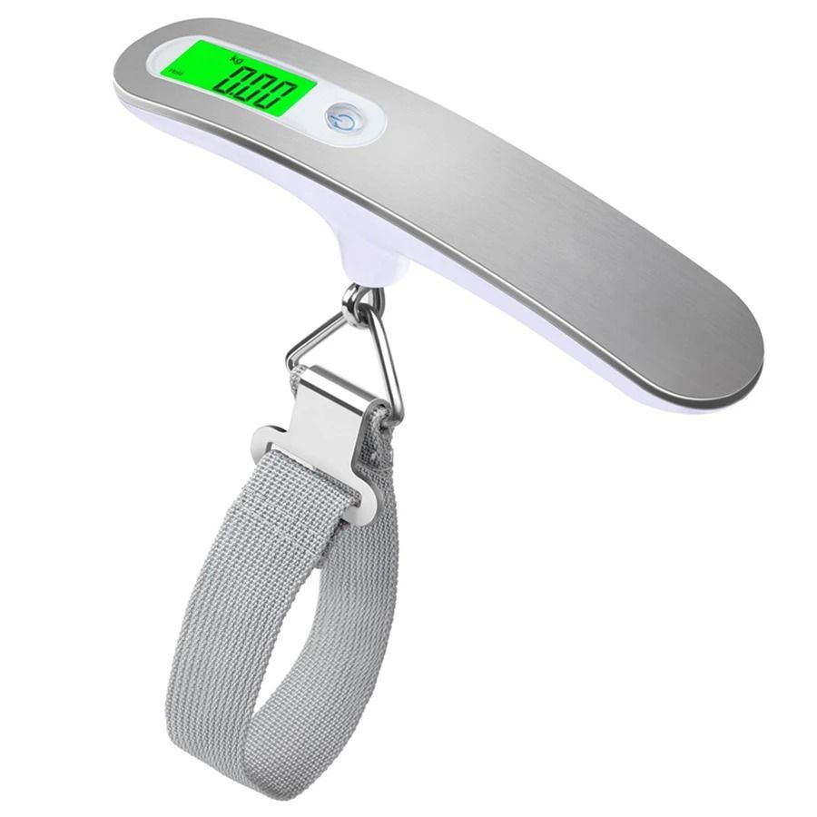 Portable Digital Luggage Scale 50kg Hanging Travel Baggage Fishing Scale