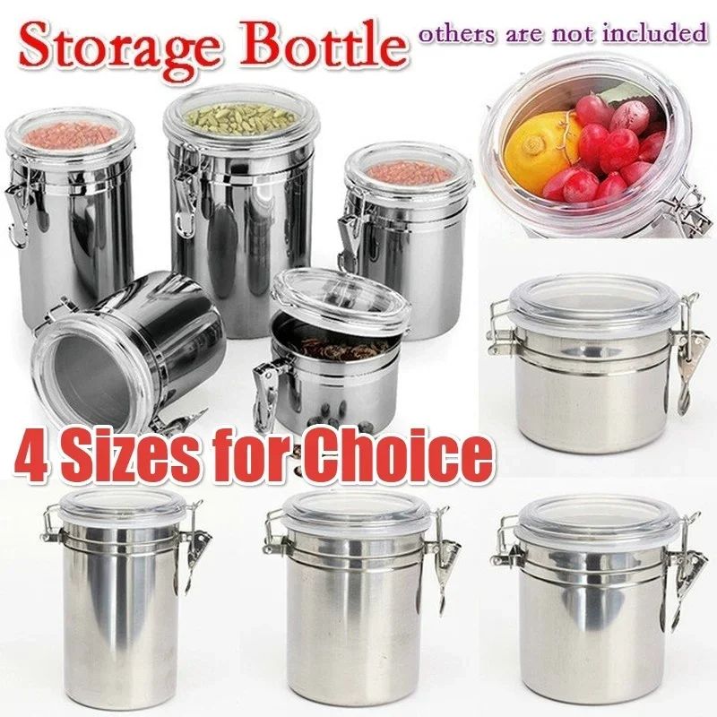Stainless Steel Airtight Food Storage Canister – Coffee, Sugar & Dry Goods Container
