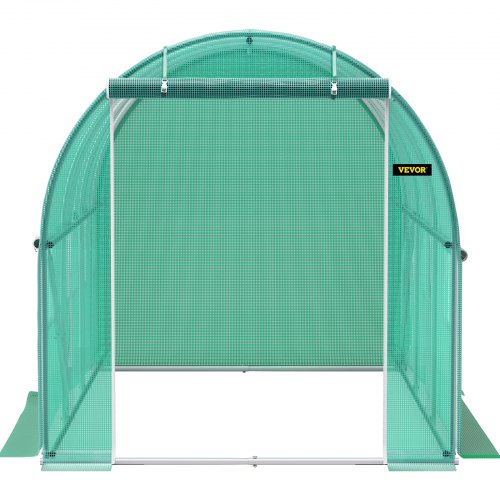 Walk-In Greenhouse 9.8 x 6.6 x 6.6 ft, Waterproof PE Cover, Sturdy Galvanized Frame & 6 Mesh Windows