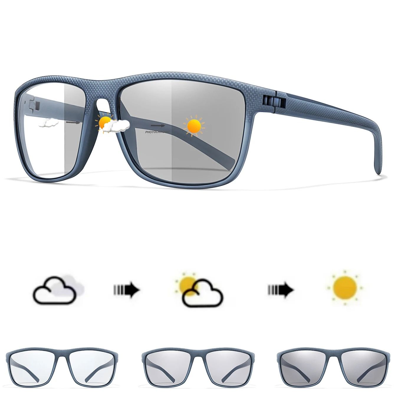 Photochromic Square Driving Sunglasses