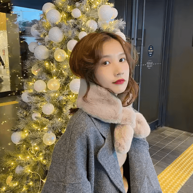 Faux Rabbit Fur Collar Scarf for Women Soft Plush Cross Neck Warmer
