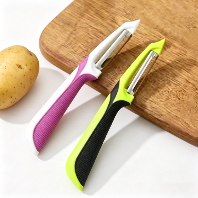 Stainless Steel Vegetable Peeler with Anti Slip Handle for Fruit and Potatoes