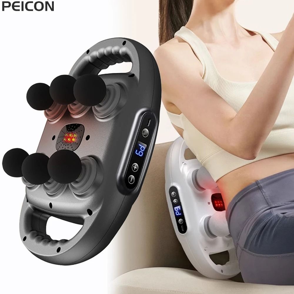 Professional Massage Gun Deep Tissue Massager With 6 Heads High Frequency Muscle Relief