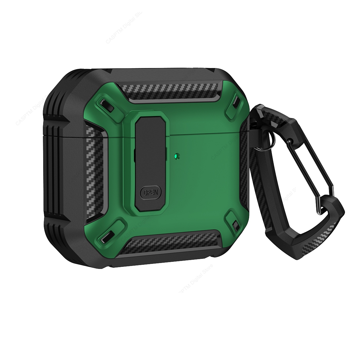Security Lock Case for Air Pods, Protective PC Cover with Hook