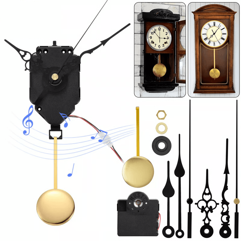 Quartz Clock Movement Mechanism with Westminster Chime, DIY Repair Kit for Pendulum Clocks