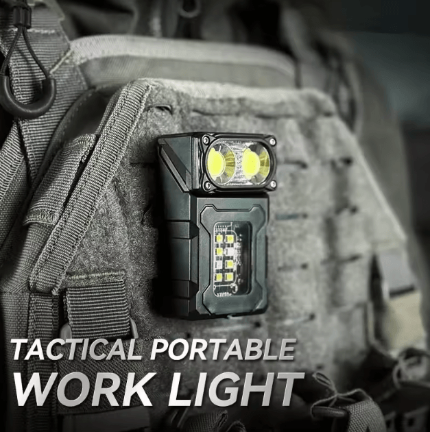 Tactical Portable Work Light USB Rechargeable Mini LED Flashlight – Outdoor Camping and EDC Molle Clip