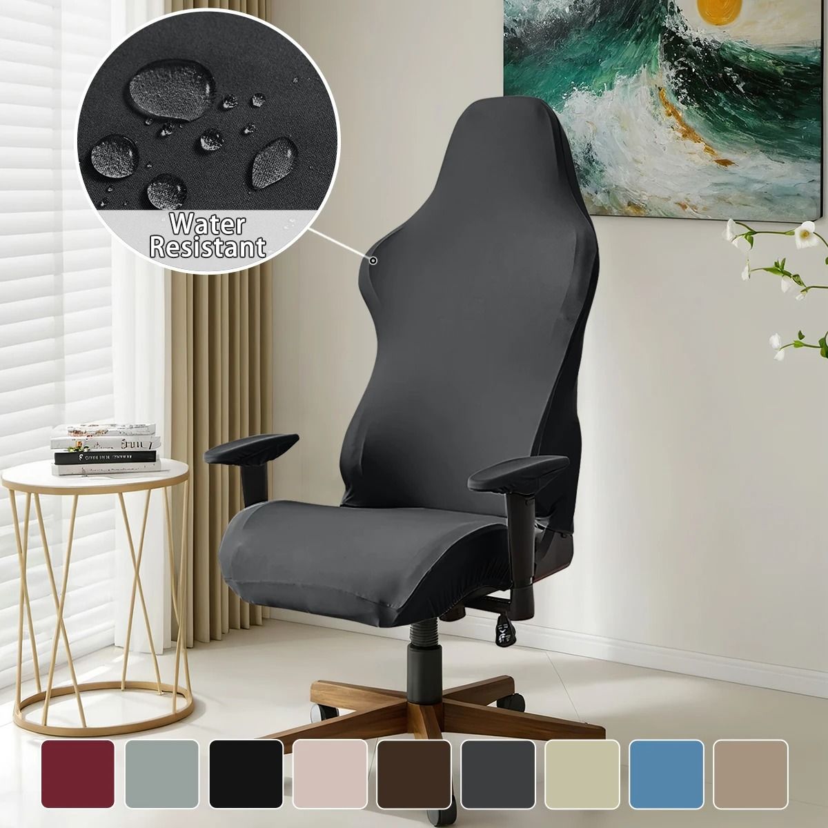 Set of 4 Elastic Milk Silk Gaming Chair Covers