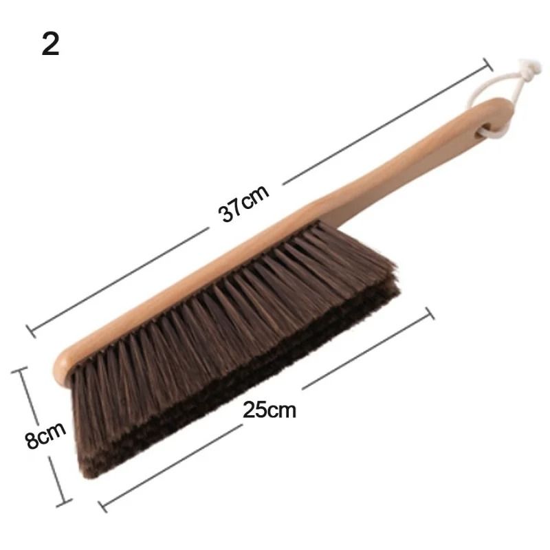 Natural Wood Bristles Brush Anti Static Desktop Bar Grinder Coffee Powder Cleaning Brush