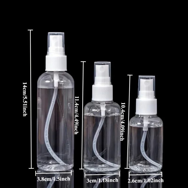Mini Refillable Spray Bottle Set Transparent Travel Water Sprayers