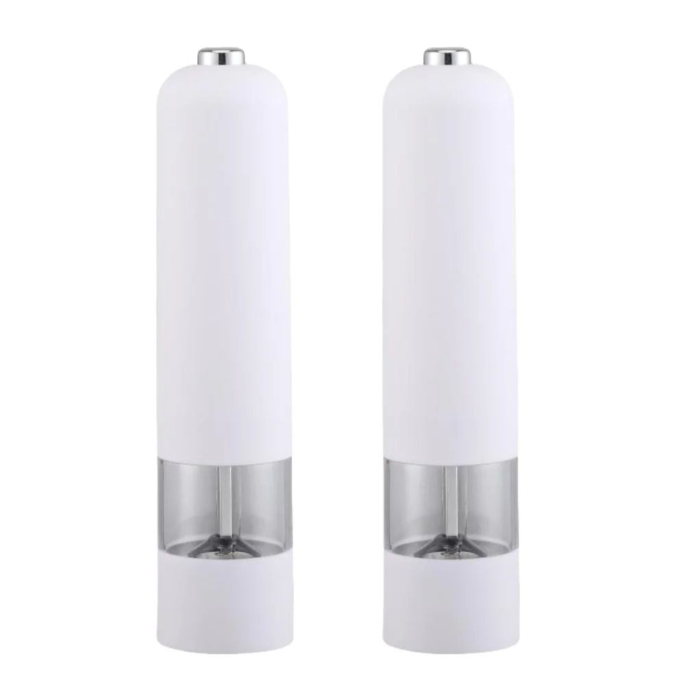 AutoGrind Electric Salt and Pepper Grinder Stainless Steel Automatic Pepper Mill One Hand Operation with LED Light