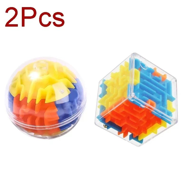 3D Maze Magic Cube Six-sided Transparent Speed Puzzle