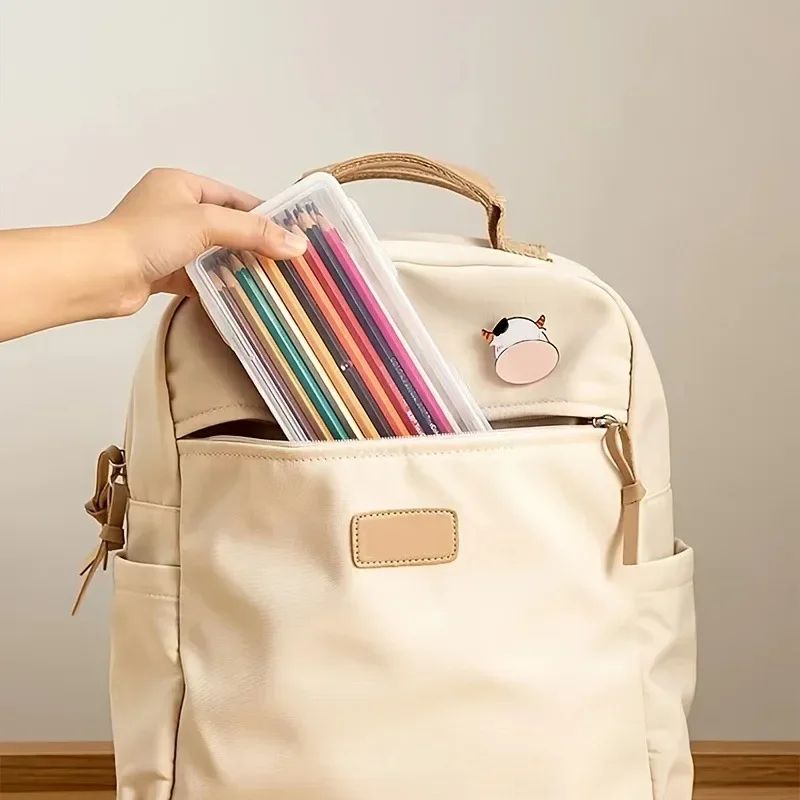 Translucent Large Capacity Pencil Case Set