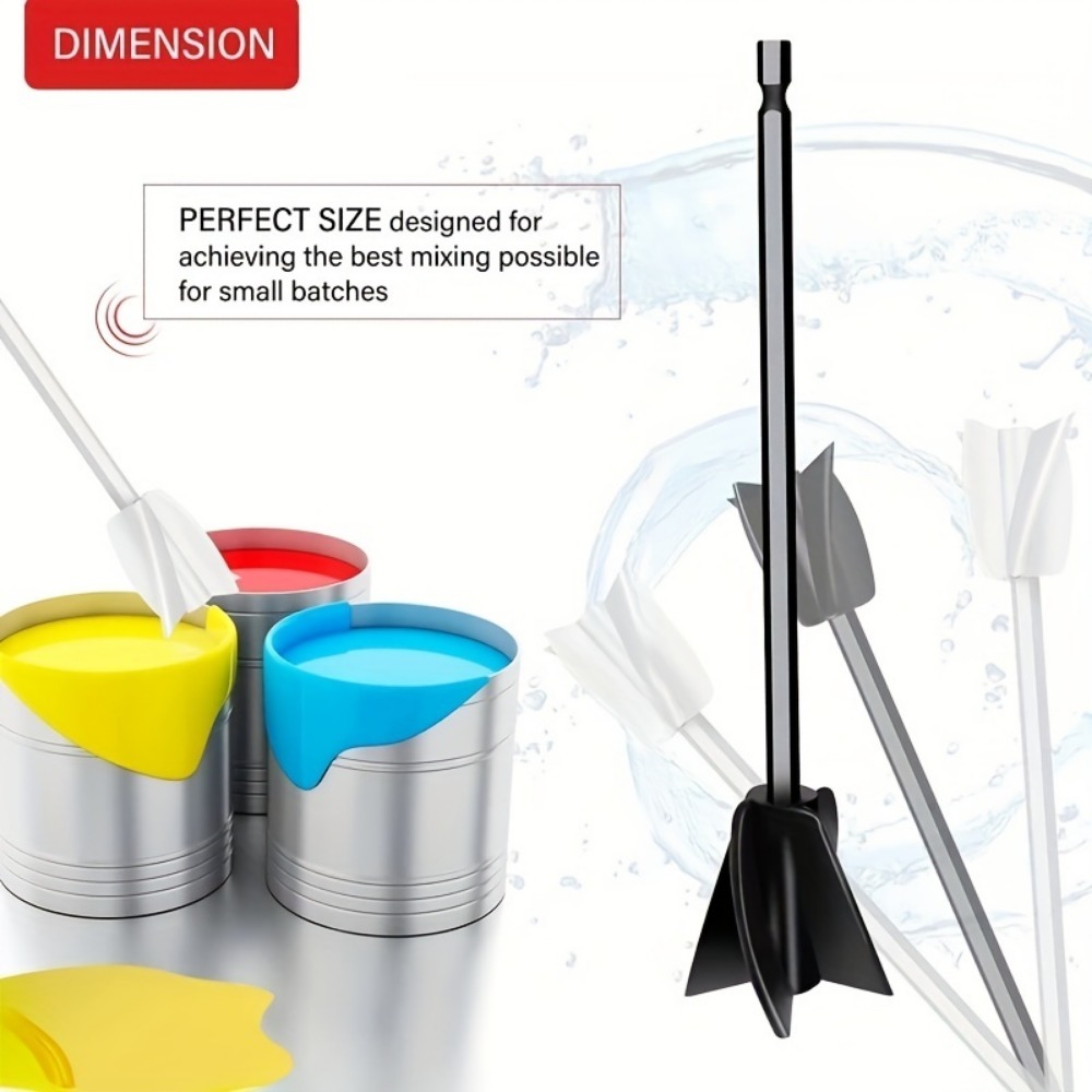 Resin Mixer Paddle, Black Epoxy, Attachment, Perfect Mixing Tool