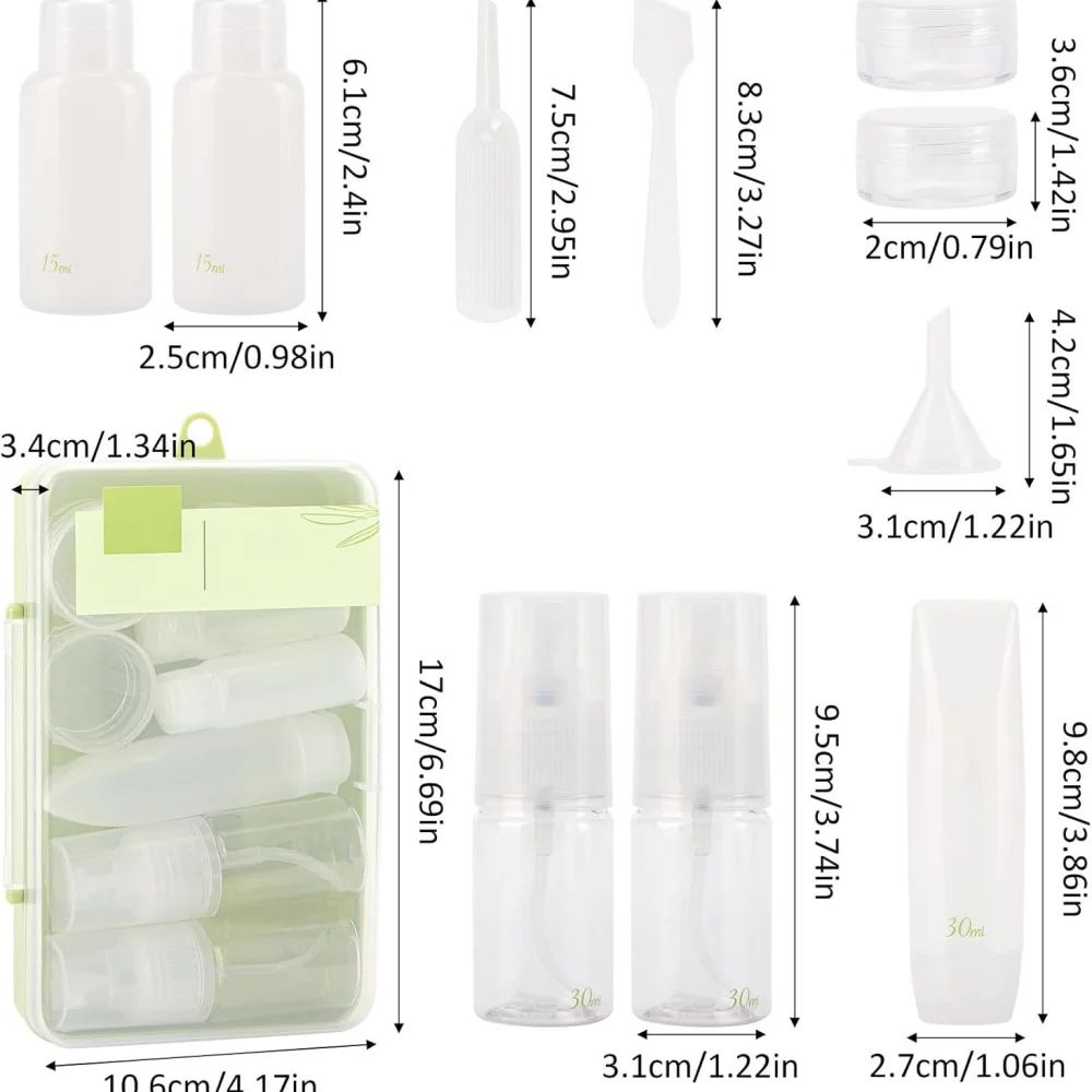 Leakproof Silicone Travel Toiletry Bottle Set – Refillable Mini Squeeze Bottles for Carry-On Travel