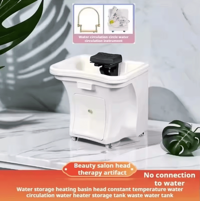AquaFlow Mobile Shampoo Spa Chair with Water Circulation and Massage